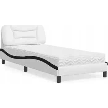 Postel Postel s pěnovou matrací 90x200 cm, bílo-černá