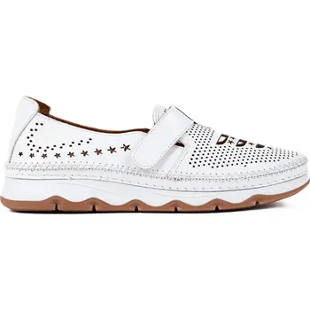 Dámské polobotky Letizia Dámské bílé perforované polobotky na suchý zip Velikost: 42