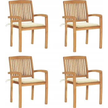 Zahradní židle VidaXL dřevěná béžová