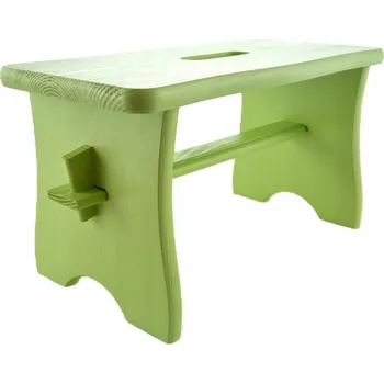 Jídelní židle VYSOKÁ SVĚTLE ZELENÁ STOLIČKA TABURET DŘEVĚNÁ do kuchyně židle FSC