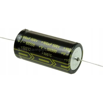 Kondenzátor Elektrolytický kondenzátor 100uF/500V Axiální TAD