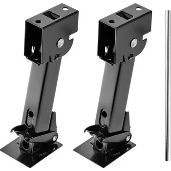 zvedák VEVOR teleskopický stabilizační zvedák, 2dílný teleskopický skládací zvedák pro přívěs, sklopný stabilizační zvedák pro karavan, nosnost 453,59 kg každý, nastavitelný od 297,18 mm do 462,28 mm