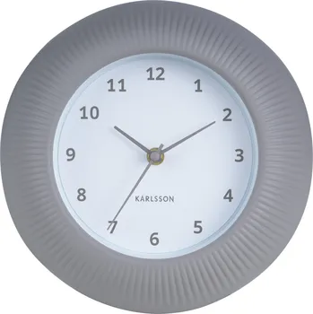 Hodiny Karlsson, Nástěnné hodiny Tender Rib, šedé - Formadore