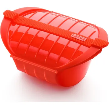 Lekue, Nádoba na vaření v páře v mikrovlnné troubě Deep Steam 26 cm červená - Formadore