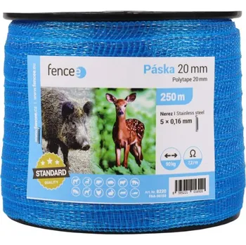 Páska pro elektrický ohradník, šířka 20 mm, modrá