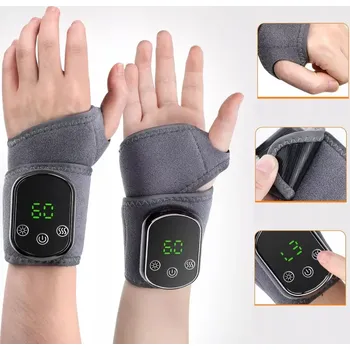 Polštář Elektrický masažní pás na zápěstí, 5 úrovní ohřevu, 3 režimy vibrací, USB