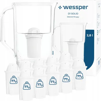 Filtrační konvice Filtrační konvice Wessper D1 SOLID 2,8l bílá + 11x filtr