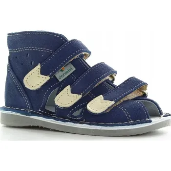 Chlapecké sandály Danielki ochranná obuv sandály z přírodní kůže S104 vel 22 džíny