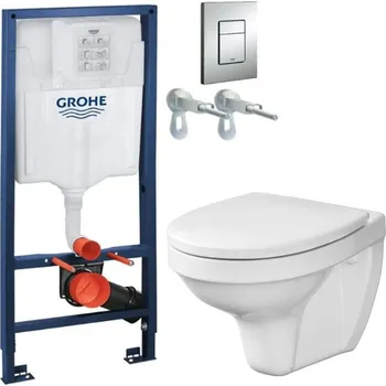 Rapid SL pro závěsné WC 38528SET s chromovou deskou + WC CERSANIT DELFI + SEDÁTKO 38772001 DE1