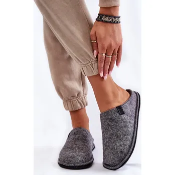 Dámské žabky Klasické dámské pantofle Big Star KK276014 Šedé 37