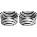 Kovový vyvýšený záhon, 60 x 60 x 30 cm | stříbrný