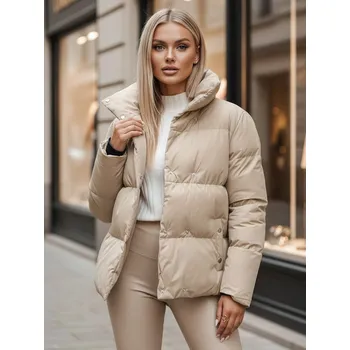 Dámská světle béžová zimní prošívaná bunda LARO TY4703z Velikost: XL