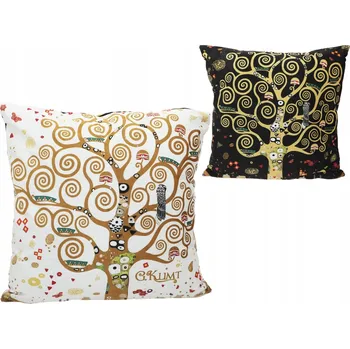 Polštář Carmani, polštář s výplní/posuvníkem 50x50 cm - KLIMT/Strom života