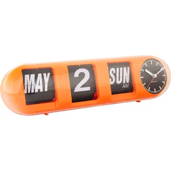Budík Karlsson, Hodiny Tube Flip, oranžové - Formadore