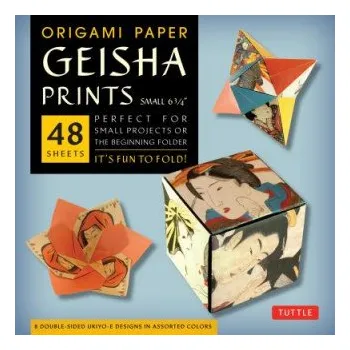 Origami Paper - Geisha Prints - Small 6 3/4" - 48 Sheets: Tuttle Origami Paper: High-Quality Origami Sheets Printed with 8 Different Designs: Instructions for 6 Projects Included – Tuttle Publishing (EN)