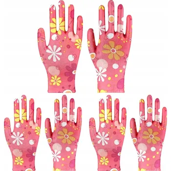 Pracovní rukavice RUKAVICE PRACOVNÍ vel. 8 PROTISKLUZOVÉ ZAHRADNÍ OCHRANNÉ 3 PÁRY