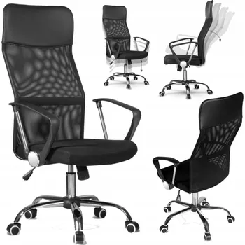 Otočná kancelářská židle TopEshop černá látková s nastavitelnou výškou