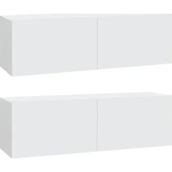 Televizní stolek TV panel bílý 100x30x30 cm