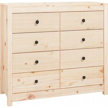 Komoda Komoda z Masivního Borovicového Dřeva 100x40x90 cm