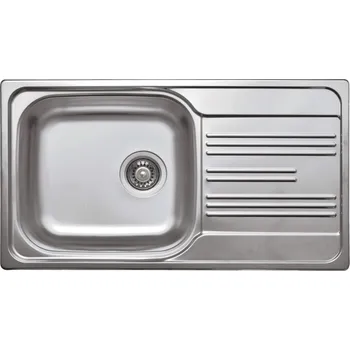 Nerezový dřez DEANTE - Xylo nerez dekor - Nerezový dřez, 1 - bowl s odkapávačem ZEX_3113