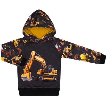 Mikina s kapucí - Šéf na stavbě - bagr Velikost: 92