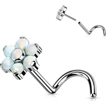 Piercing Šperky4U PUSH IN piercing do nosu TITAN, 0,8 x 6 mm - TIT1180