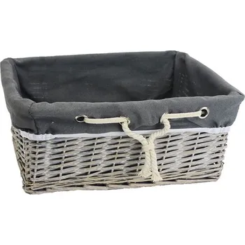 Zásuvka šedá s látkou malá P0918/M