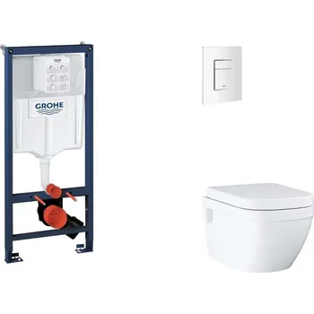 Klozet GROHE - Rapid SL Set předstěnové instalace, klozetu, sedátka SoftClose a tlačítka Skate Cosmopolitan, alpská bílá SANI11BB3125