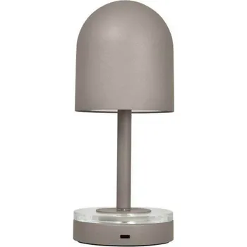 Lampička AYTM Akumulátorová lampa Luceo, taupe, kov, 24 cm, stmívatelné, IP44 šedohnědá LED 3 W celkem - Doprava zdarma