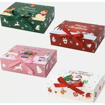 Dárková krabička Papírová krabička na vánoční cukroví - RŮŽOVÁ - 1 ks (Značka: STARAISE)