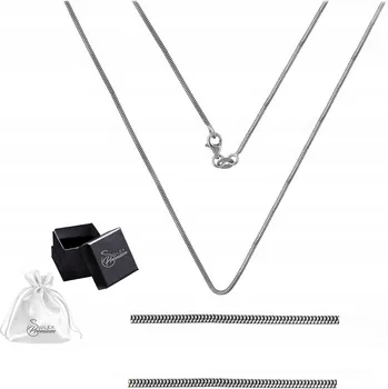 Řetízek Stříbrný řetízek rhodiovaný HADÍ VZOR 55 cm x 1.5 mm