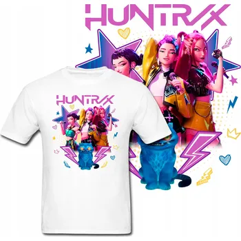 Chlapecké tričko Dětské tričko KPOP DEMON HUNTERS Huntrix Saja Boys s Nápisem, velikost 140-146