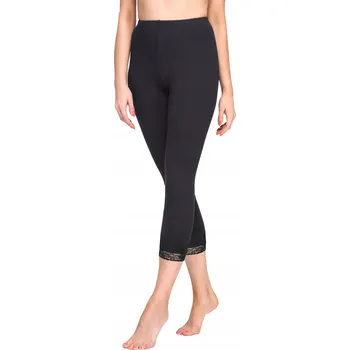 Dámské legíny Merry Style Dámské legíny 3/4 viskóza MS10-290 Černá 4XL