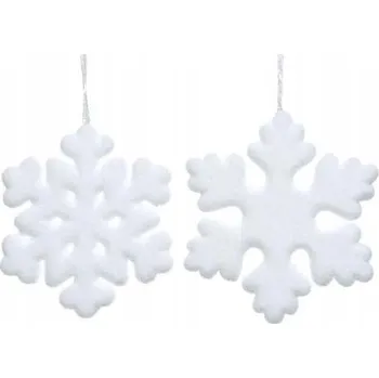 Vánoční dekorace Vánoční Baňky ve tvaru sněhová vločka 20 cm 1 ks
