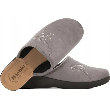 Dámská obuv INBLU CF-48 TEXTILNÍ DOMÁCÍ DÁMSKÉ PANTOFLE PANTOFLE SANDÁLE NA KLÍNKU PU 37 Šedá