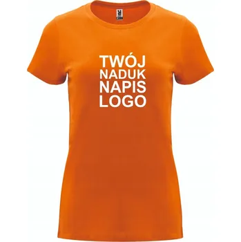Dámské tričko T-shirt s vlastním potiskem, nápisem nebo logem, oranžové, vel M