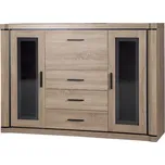 Vysoká komoda Xavier XV-7, Osvětlení: osvětlení LED - bílé, Barva: dub sonoma 5902928800364