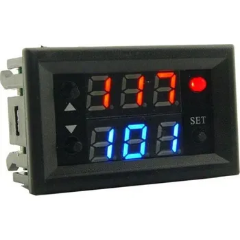 vypínač Časový spínač 0-999sec, 0-999min, 0-999hod se dvěma časy černý