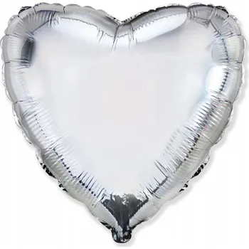 Balónek Stříbrné srdce 18" - 45 cm Flexmetal /BALENÍ