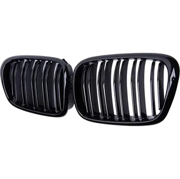 autokoberec LEDVINY MASKA CHLADIČE NÁRAZNÍKU pro BMW 5 E39 1999-2003 ČERNÝ LESK ALA M5