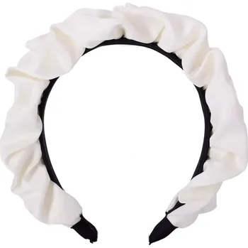 Čelenka Saténová čelenka do vlasů s perlami – bílá