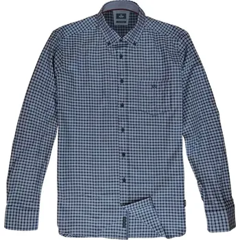 Pánská košile Duża pánská kostkovaná košile s dlouhým rukávem Double Urban Outfitters GS-5022 CC53 tmavě modro-blankytná (6XL)