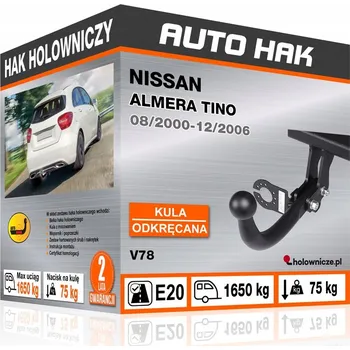 Tažné zařízení Tažné zařízení NISSAN ALMERA TINO, 08/2000-12/2006