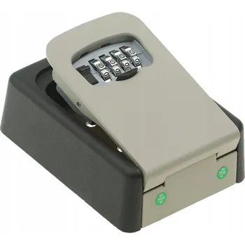 Trezor Nástěnný trezor s kazetou, zámkem na kód a klíče, skříňka