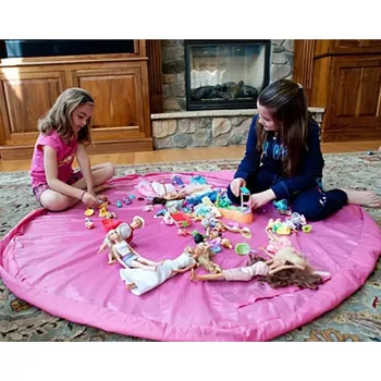 Hrací deka dětská hrací podložka a pytel na hračky růžová