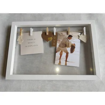 Obraz Velký rámeček FLOAT Deco Frame 36,6x25 cm sklo bílé