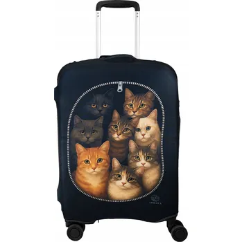 Elastický obal na kufr - “Kufr plný koček” - Abbara - Velikost: M