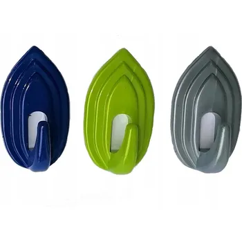 Věšák Samolepicí háček Jut bílý, růžový, šedý, zelený, žlutý