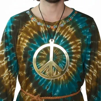 Karnevalový doplněk Náhrdelník hippie Peace velký
