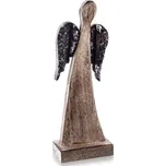 Dřevěná andělská figurka z mangového dřeva 31 cm